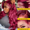 Body wave Rouge Bordeaux | 13x4 13x6 HD transparent lace