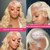 613 Blonde Body Wave Full Frontal HD Transparent 13x4 13x6