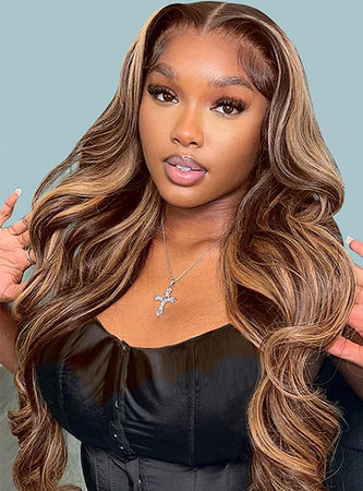 Body Wave Dégradé Marron Caramel 13x4 13x6